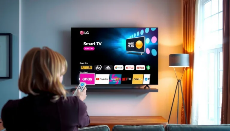 Step-by-step guide on how to install an app on LG Smart TV with visual instructions.