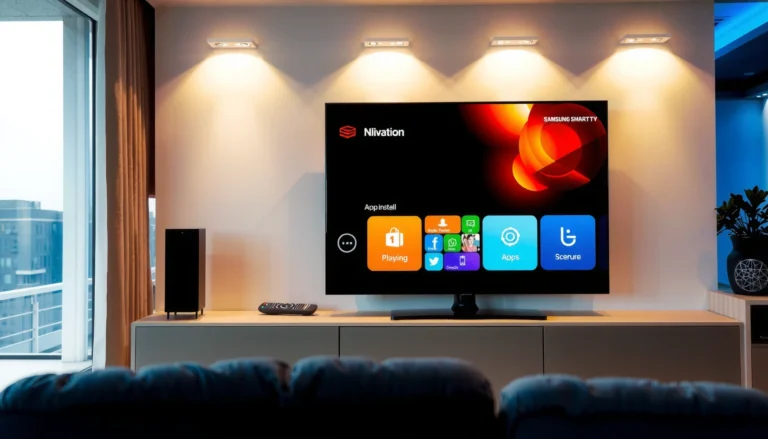 Step-by-step guide on installing apps on a Samsung Smart TV.