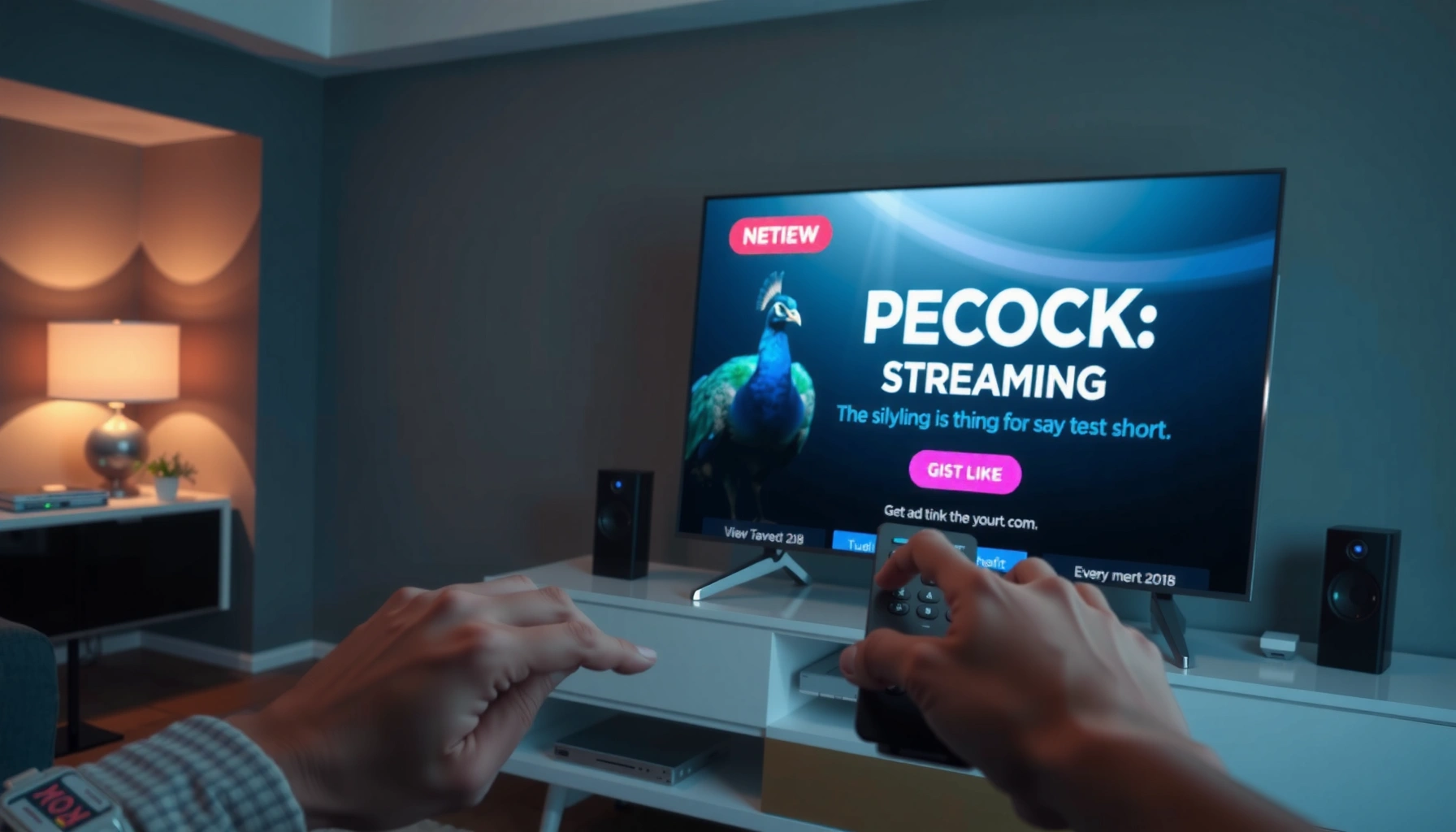 Step-by-step guide on how to install Peacock streaming service on a Smart TV.