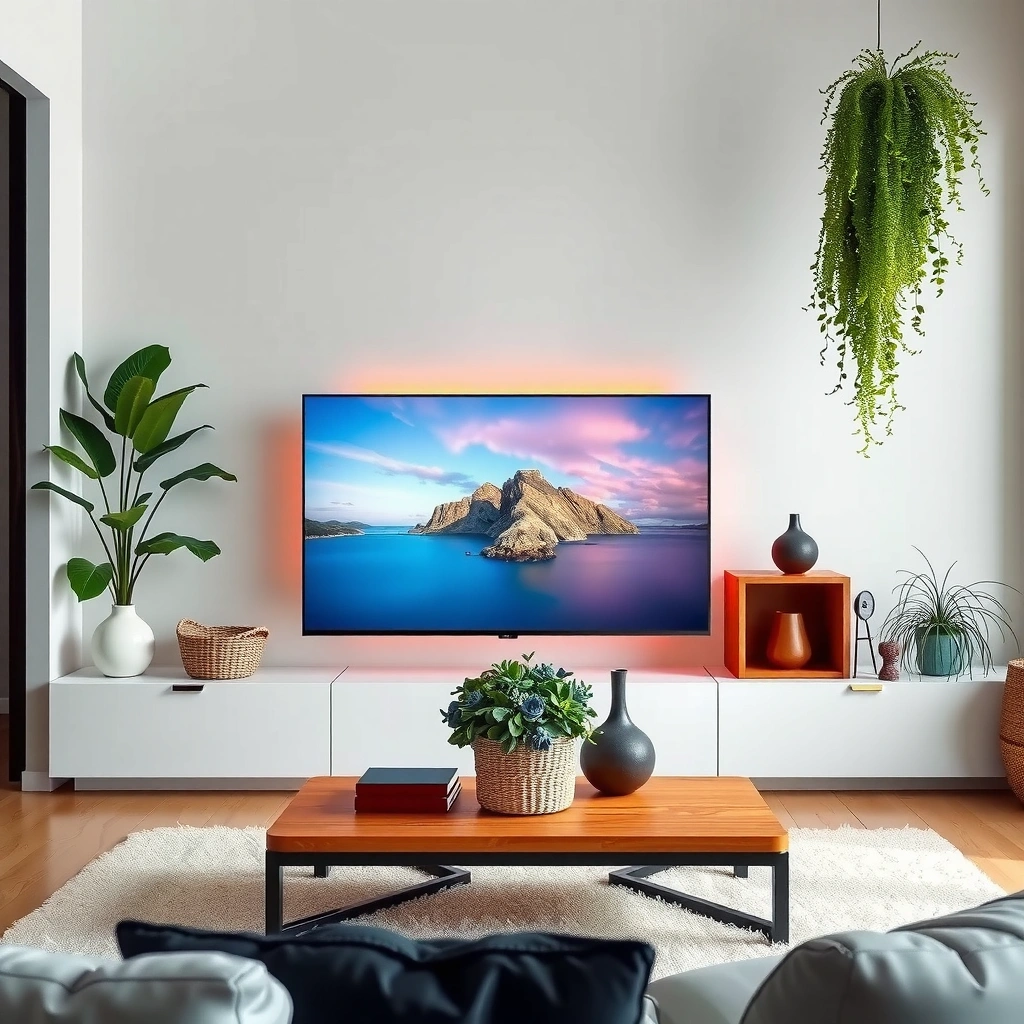 Various internet connection options for smart TVs, including Wi-Fi and Ethernet cables.