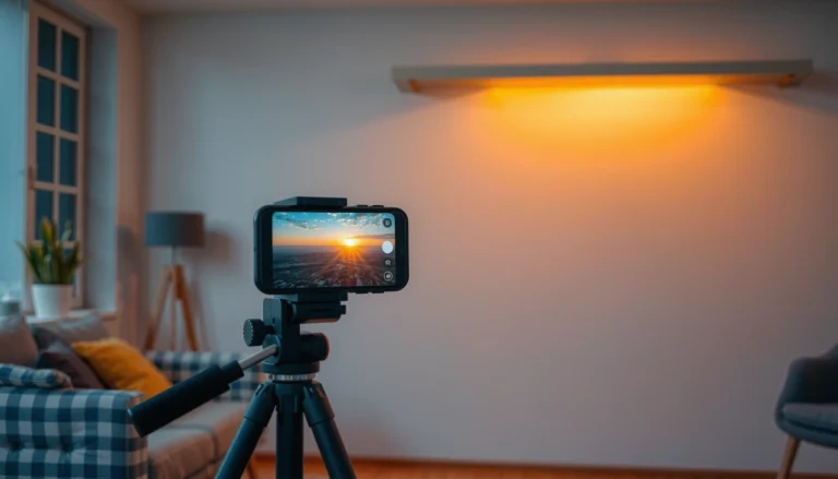 An iPhone displaying a projector image, illustrating how to use your iPhone as a projector.