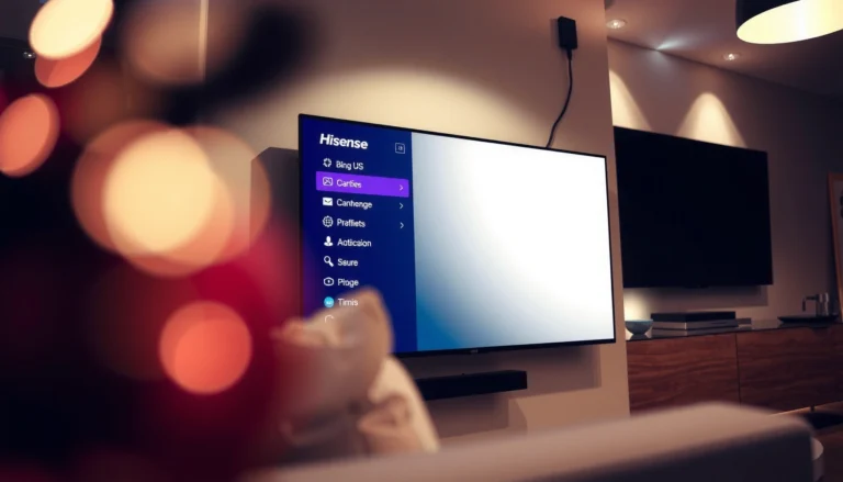 Hisense TV showcasing smart features and connectivity options for users.