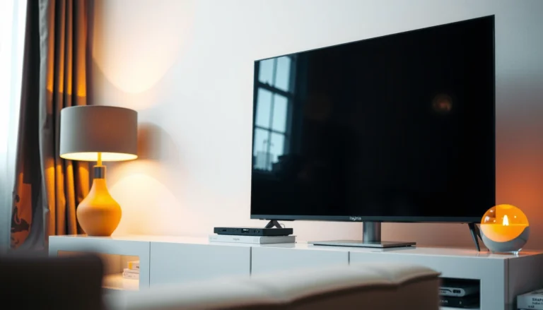 An Insignia TV displaying smart features, highlighting its capabilities as a smart TV.