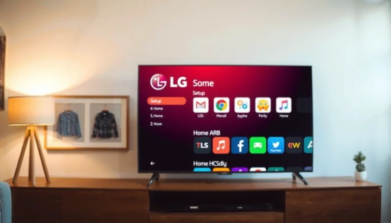 Step-by-step guide for setting up an LG Smart TV with visual instructions.