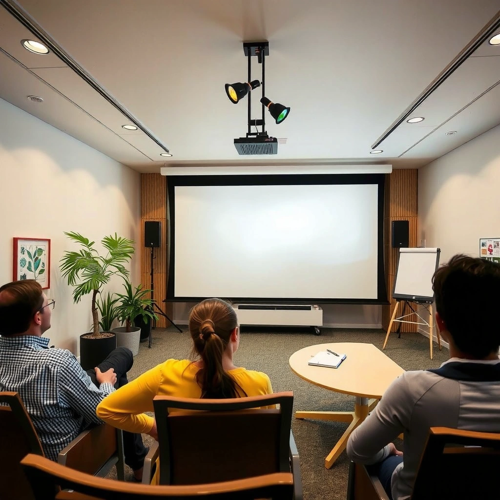 Illustration comparing light reflection and transmission in projector screens