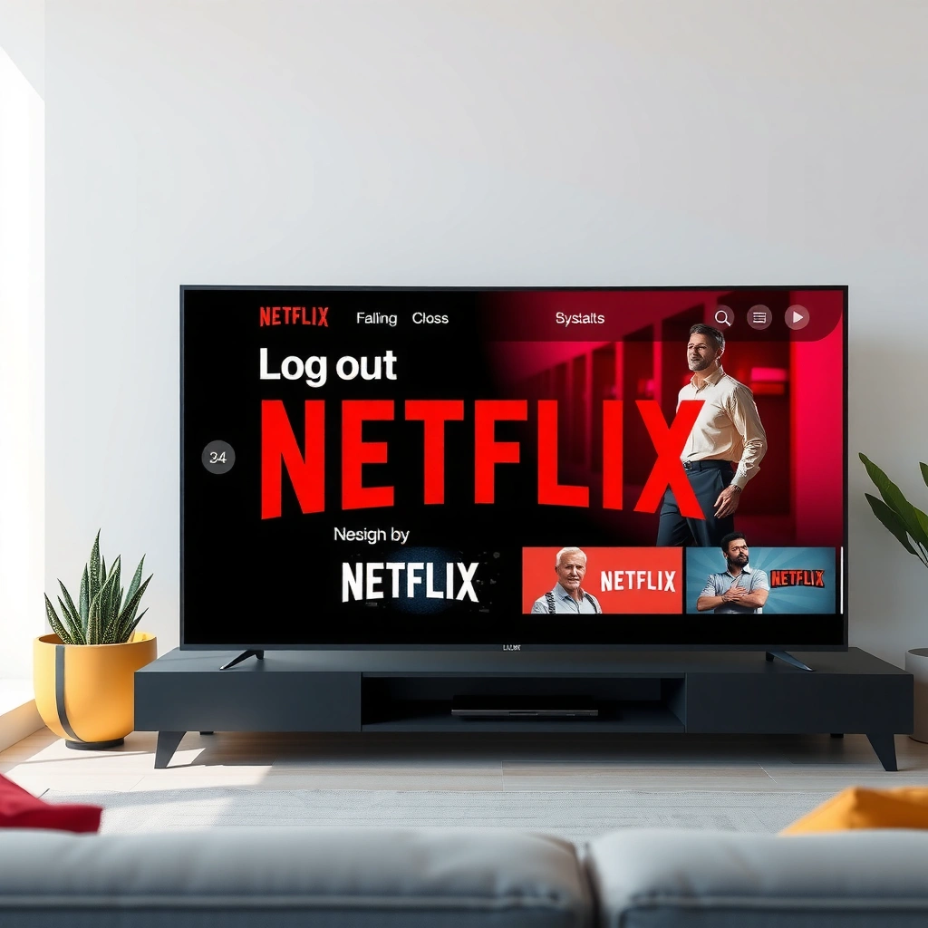 Step-by-step guide for logging out of Netflix on a Smart TV.