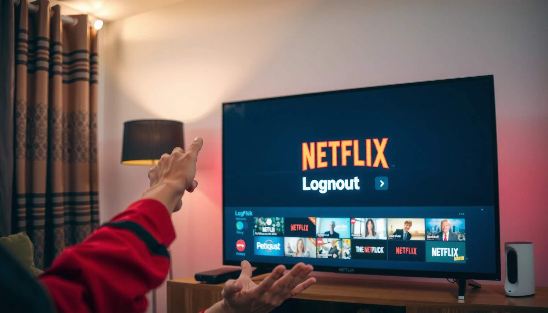 Step-by-step guide on how to logout of Netflix on a Smart TV.