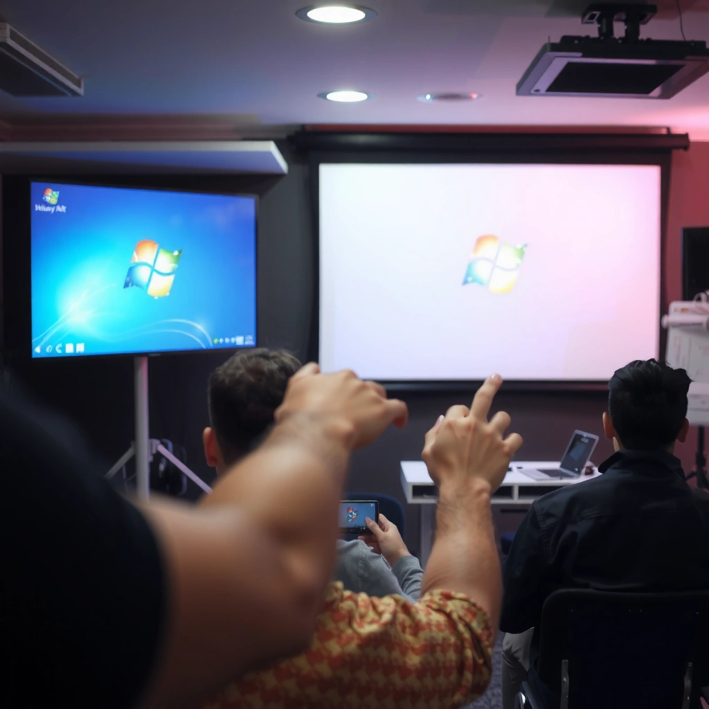 Comparison of manual and motorized roll-up projector screen systems