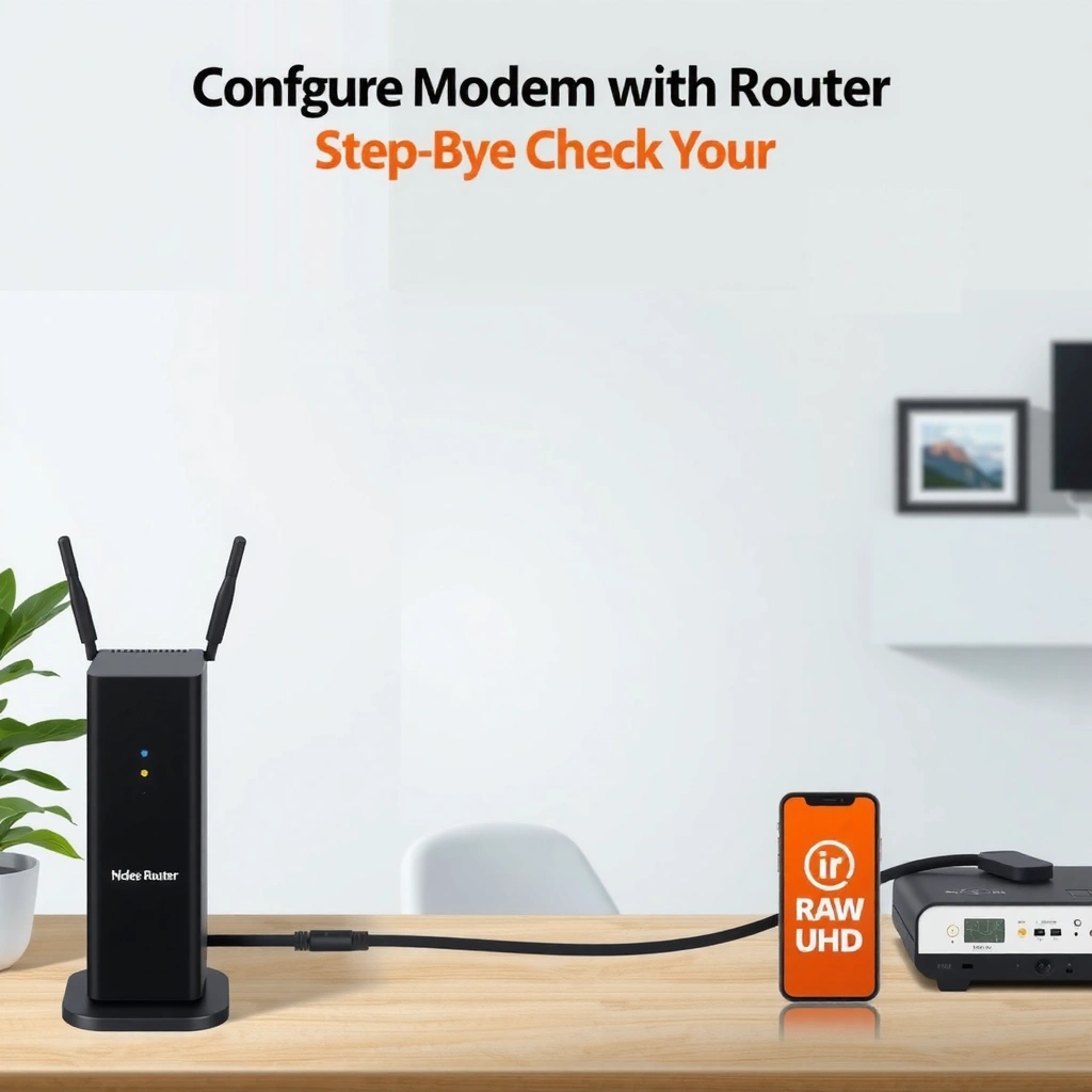 A technician checking the compatibility between a modem and router for setup