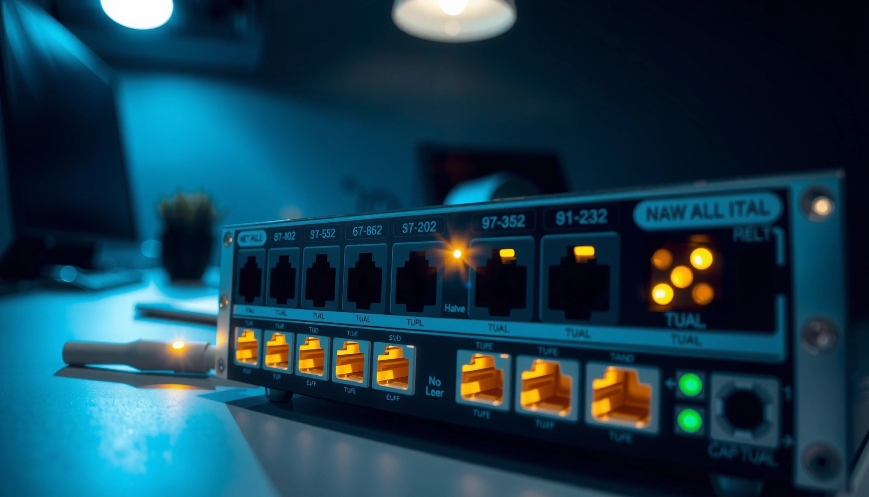 Illustration of a network switch highlighting its key functions and features in a computer network.