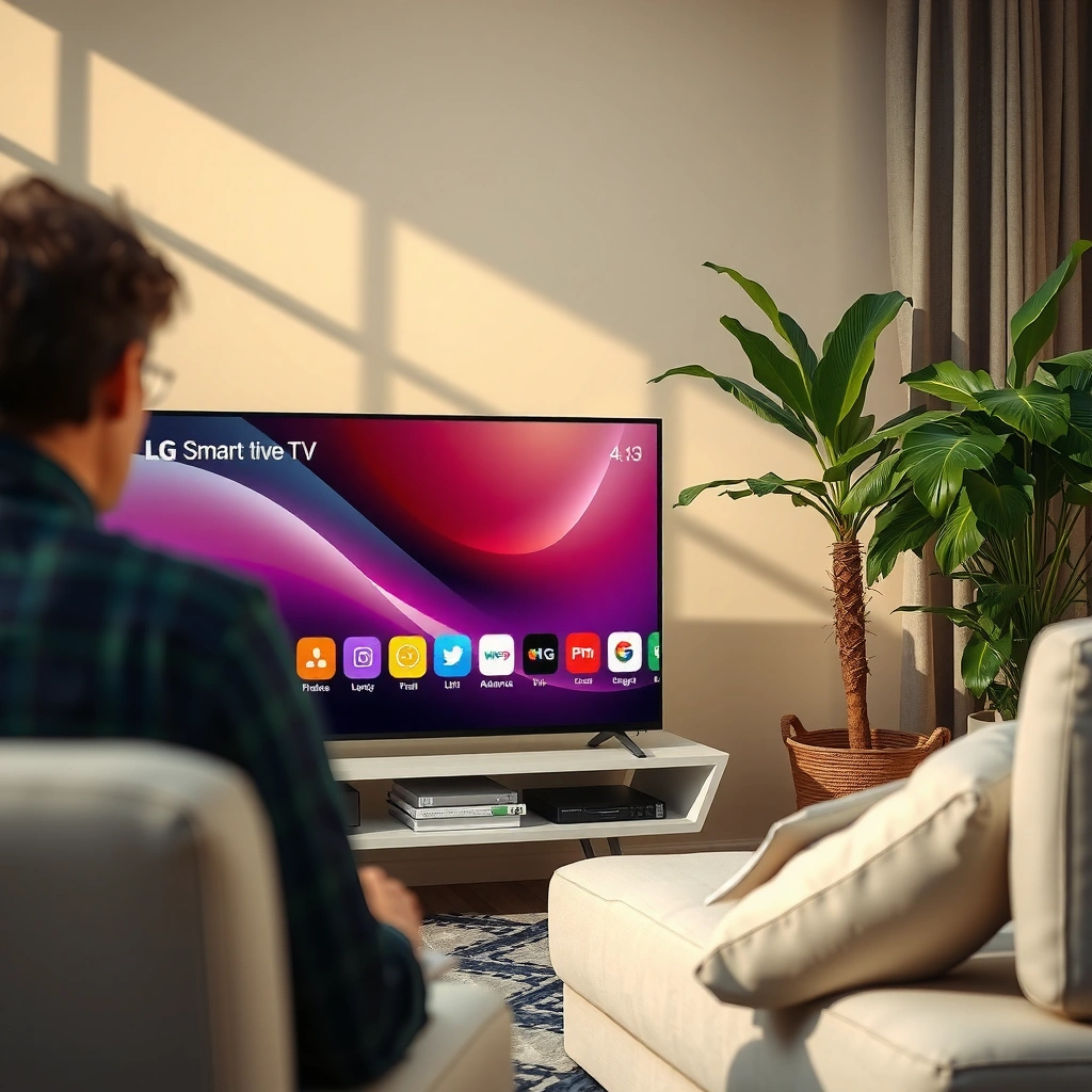 User interface of the LG Content Store on an LG Smart TV for downloading apps.