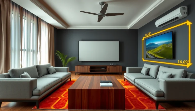 Illustration showing ideal distance to sit from a TV for the best viewing experience.