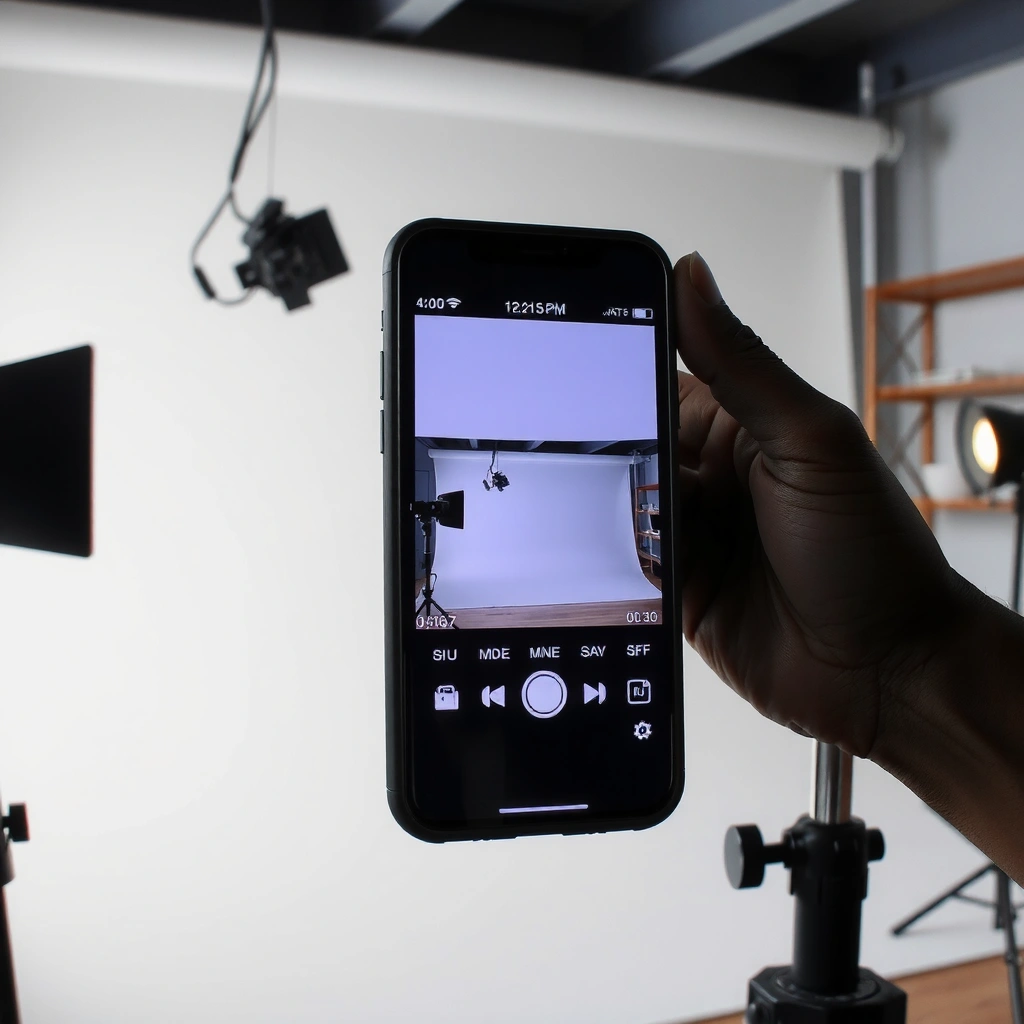A smartphone displaying casting options for projecting the screen on a wall.