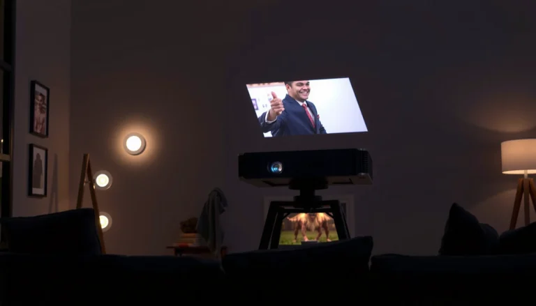 Step-by-step guide to playing movies on a projector with clear instructions and visuals.