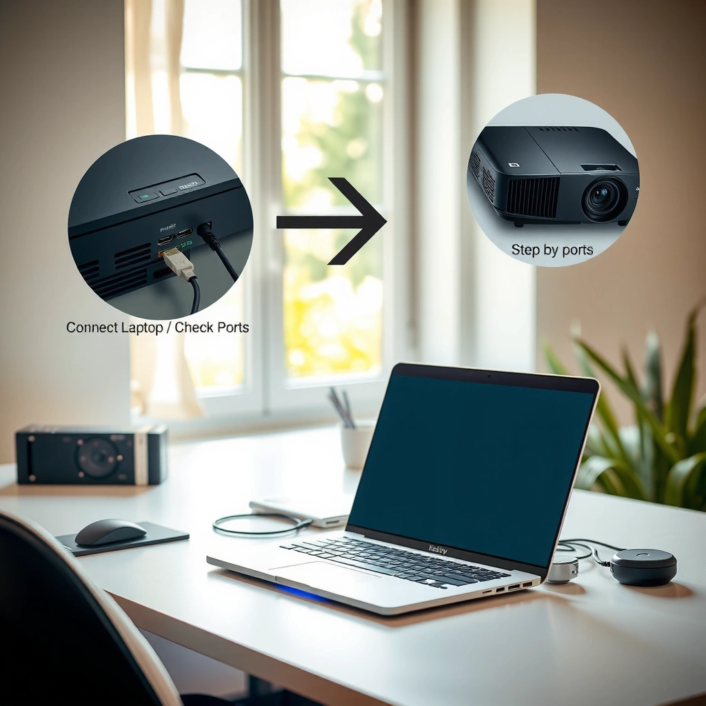 Ports Connection - how to connect laptop and projector