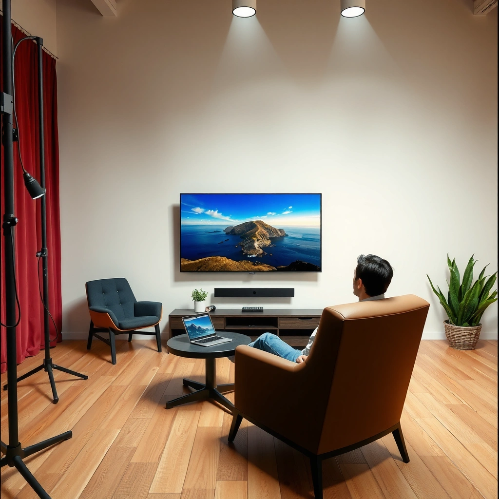 Samsung Smart TV being powered on and connected for setup