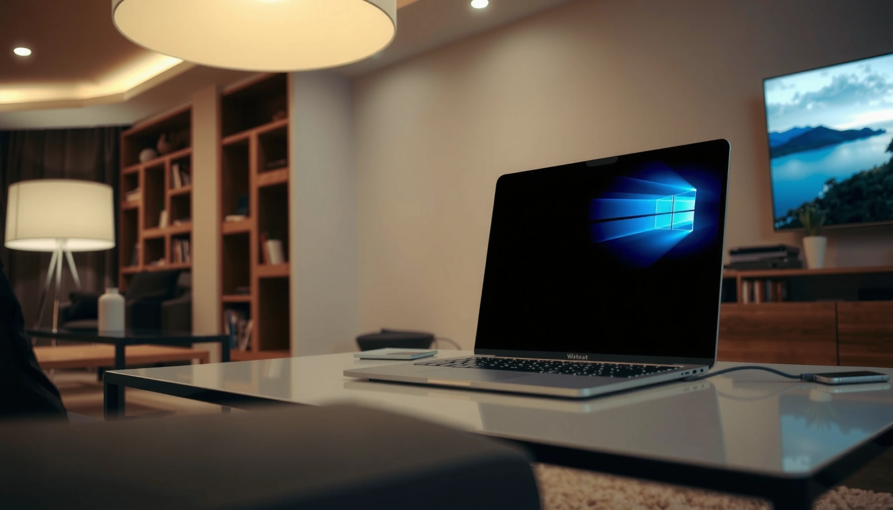 Steps to project a laptop screen onto a TV for easy viewing.