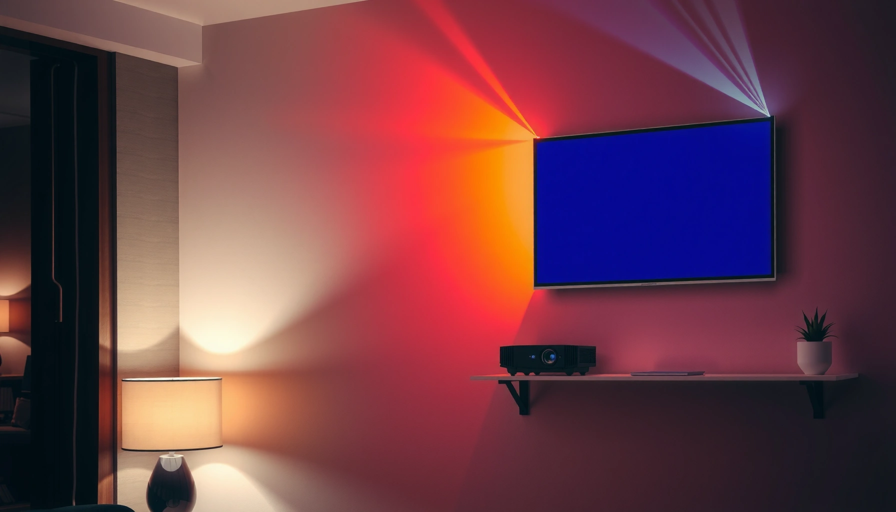 Step-by-step guide on how a projector works as a TV for home entertainment.