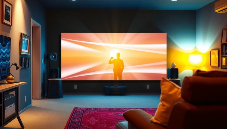 Illustration of projector brightness levels for optimal viewing experience
