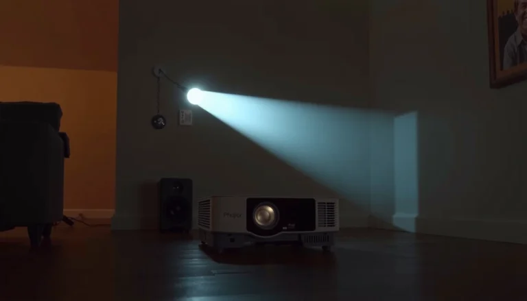Illustration explaining how bright a projector should be for optimal viewing.