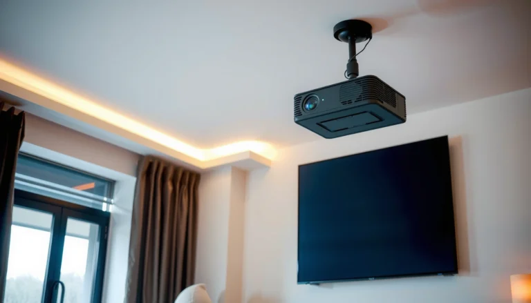 A projector setup demonstrating whether it needs to be centered for optimal viewing experience.