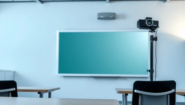 A Smartboard with a projector setup, illustrating the need for a projector for effective use.