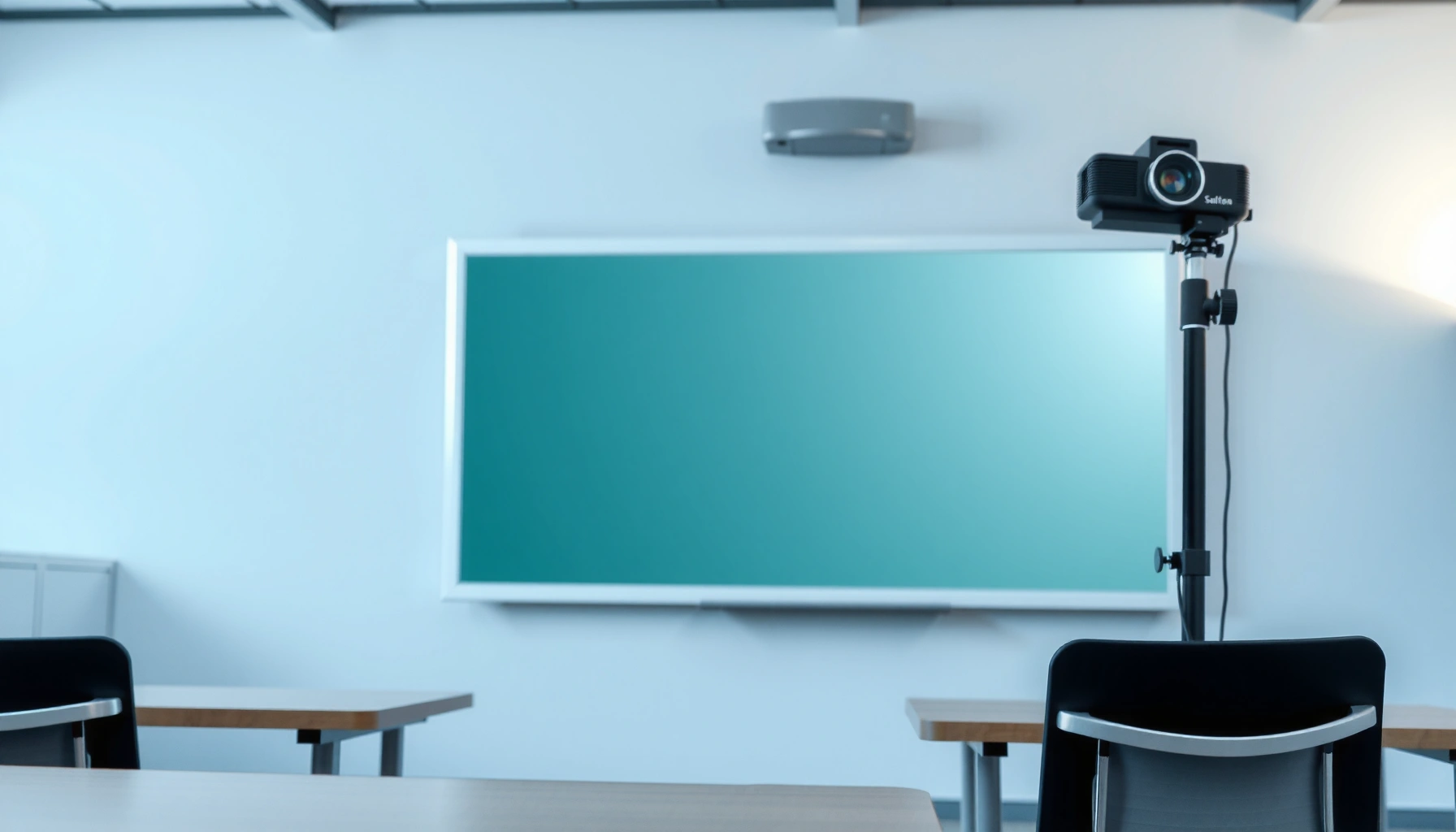 A Smartboard with a projector setup, illustrating the need for a projector for effective use.