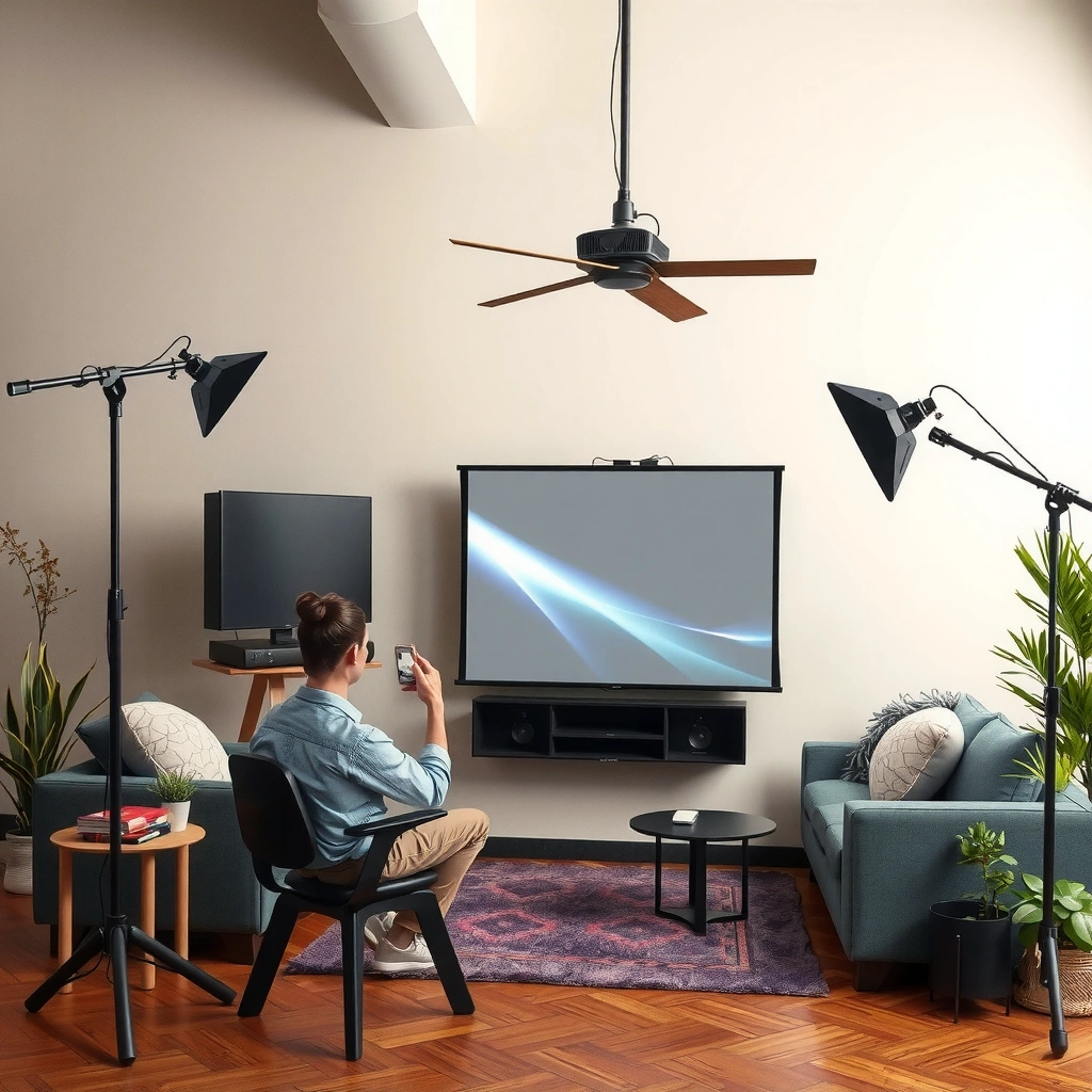 Illustration showing how to check a projector's minimum throw distance for optimal placement.