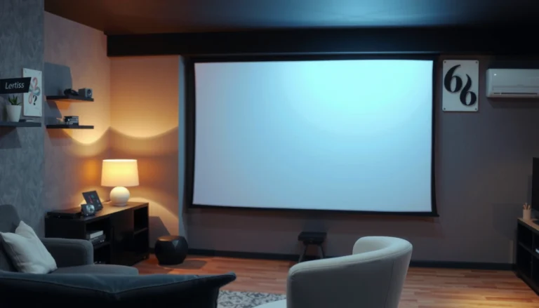A projector displaying an image without a traditional screen, exploring alternatives for projection surfaces.