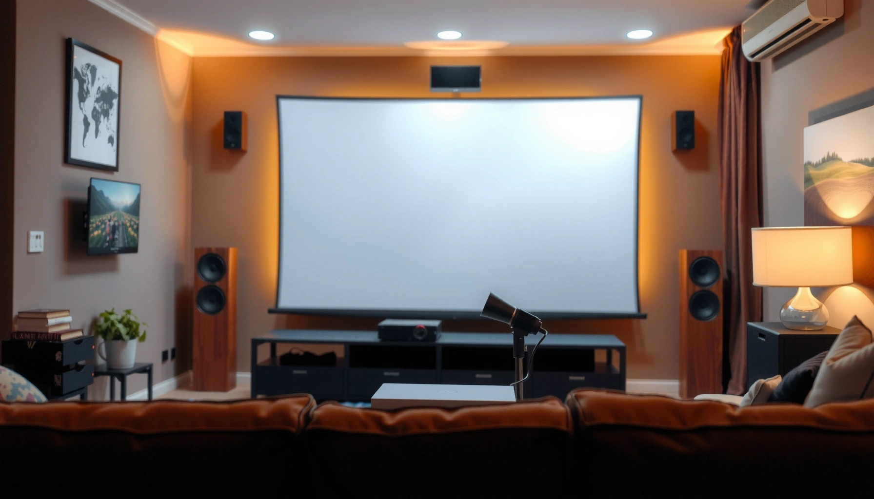Illustration showing how to connect sound to a projector for optimal audio playback.
