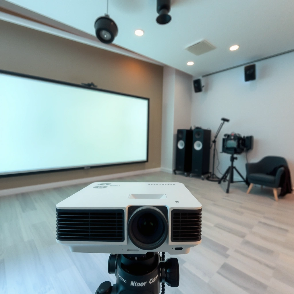 Illustration explaining how to find your projector's throw ratio for optimal screen distance.