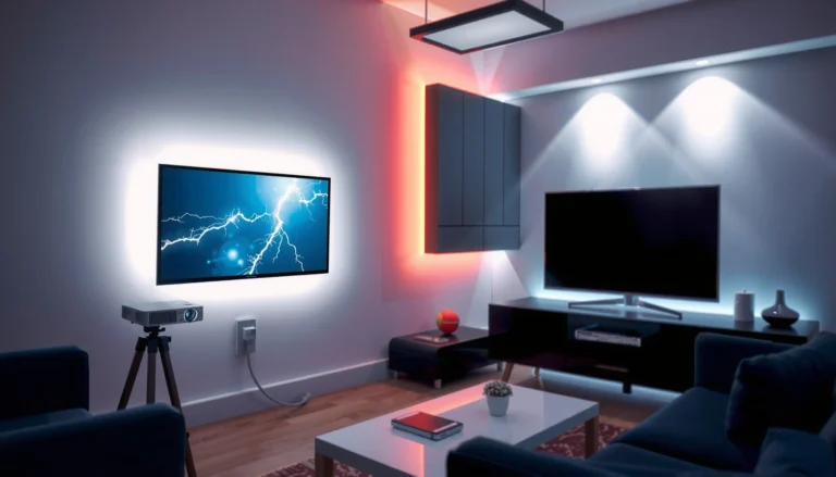 Comparison of electricity usage between a projector and a TV for energy efficiency.