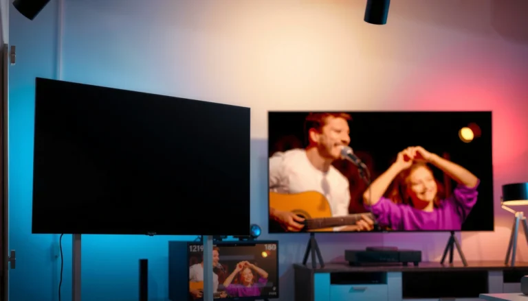 Comparison of picture quality between projectors and TVs in a home setting.