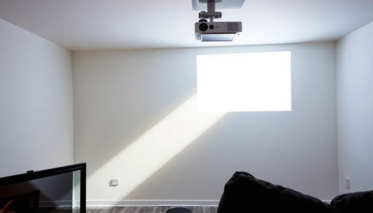 Image illustrating whether a projector needs a white wall and what surfaces work best for projection.