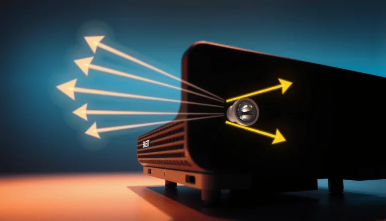 Diagram illustrating how a projector works, detailing its parts and flow for better understanding.