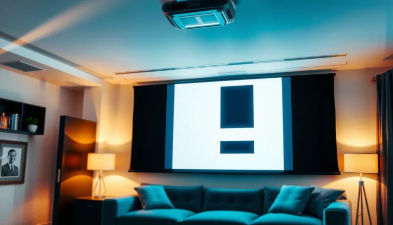 Illustration showing how projector zoom affects image quality in a home theater setup.