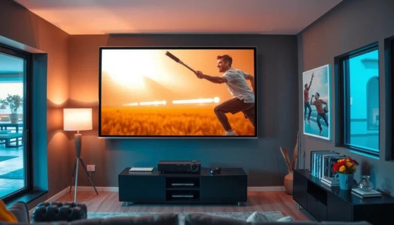 Illustration of a projector with Bluetooth connectivity features highlighted.