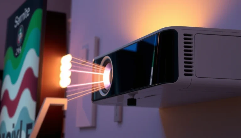 An overview of projectors and their built-in speakers for audio output.