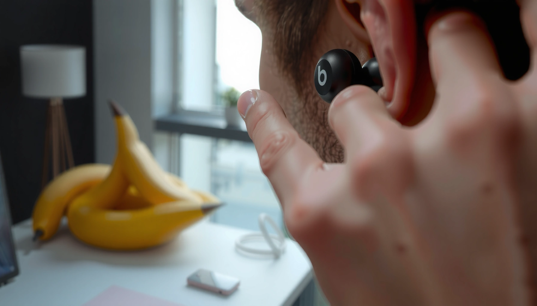 A step-by-step guide on how to properly insert Beats earbuds for optimal sound quality.