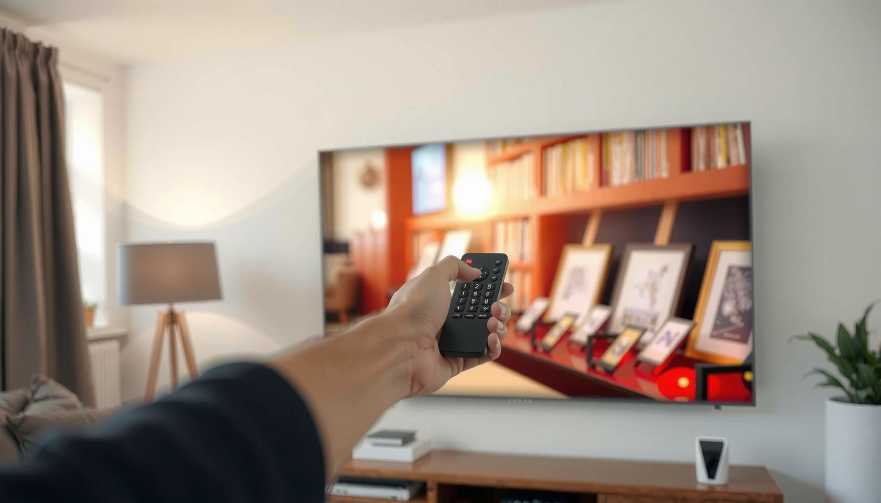 A user following easy steps to reset a Smart TV for troubleshooting issues.