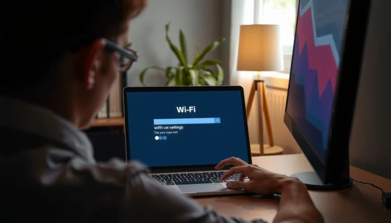 A computer screen displaying steps to find a WiFi password on a computer.