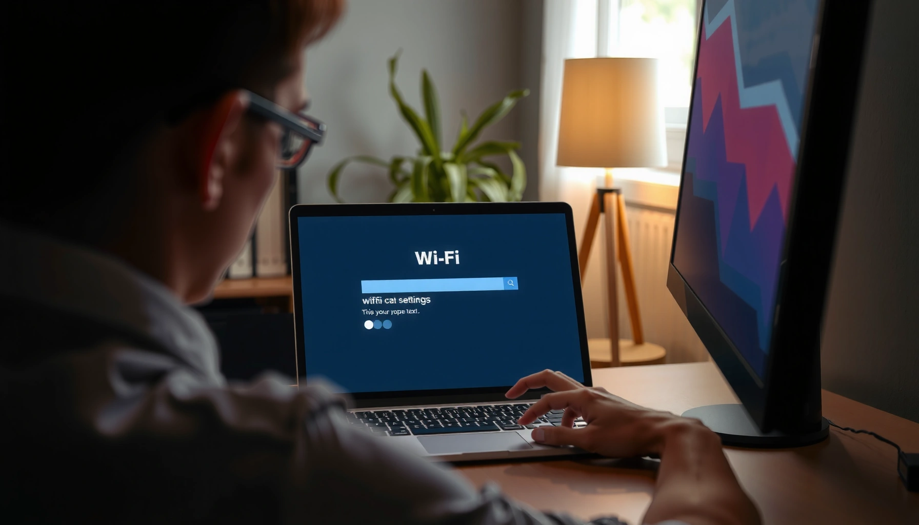 A computer screen displaying steps to find a WiFi password on a computer.