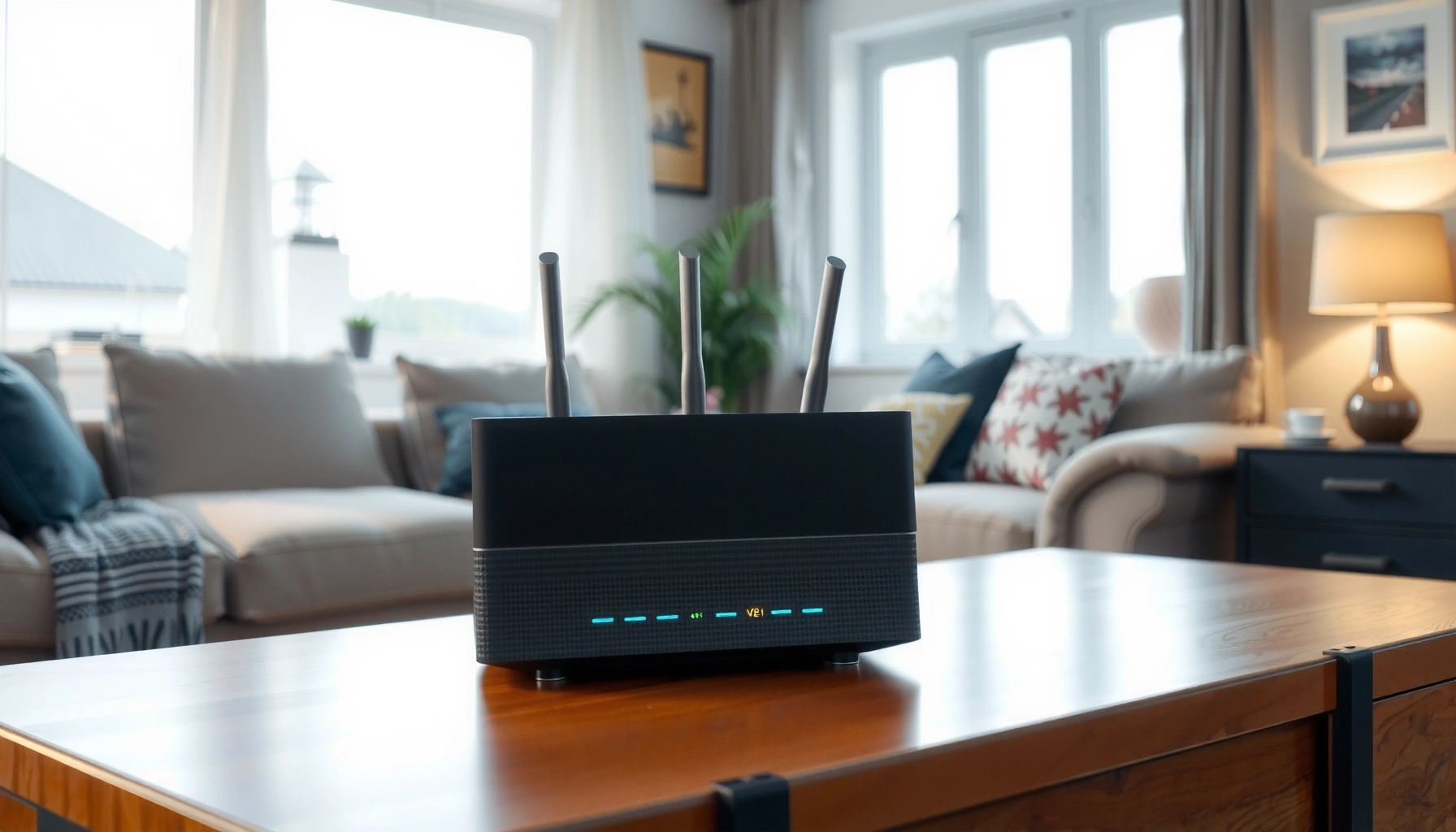 Image showing a router with key features highlighted for easy identification.