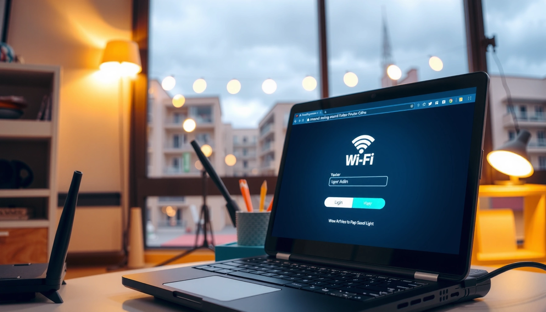Step-by-step instructions on how to log in to your router for network management.