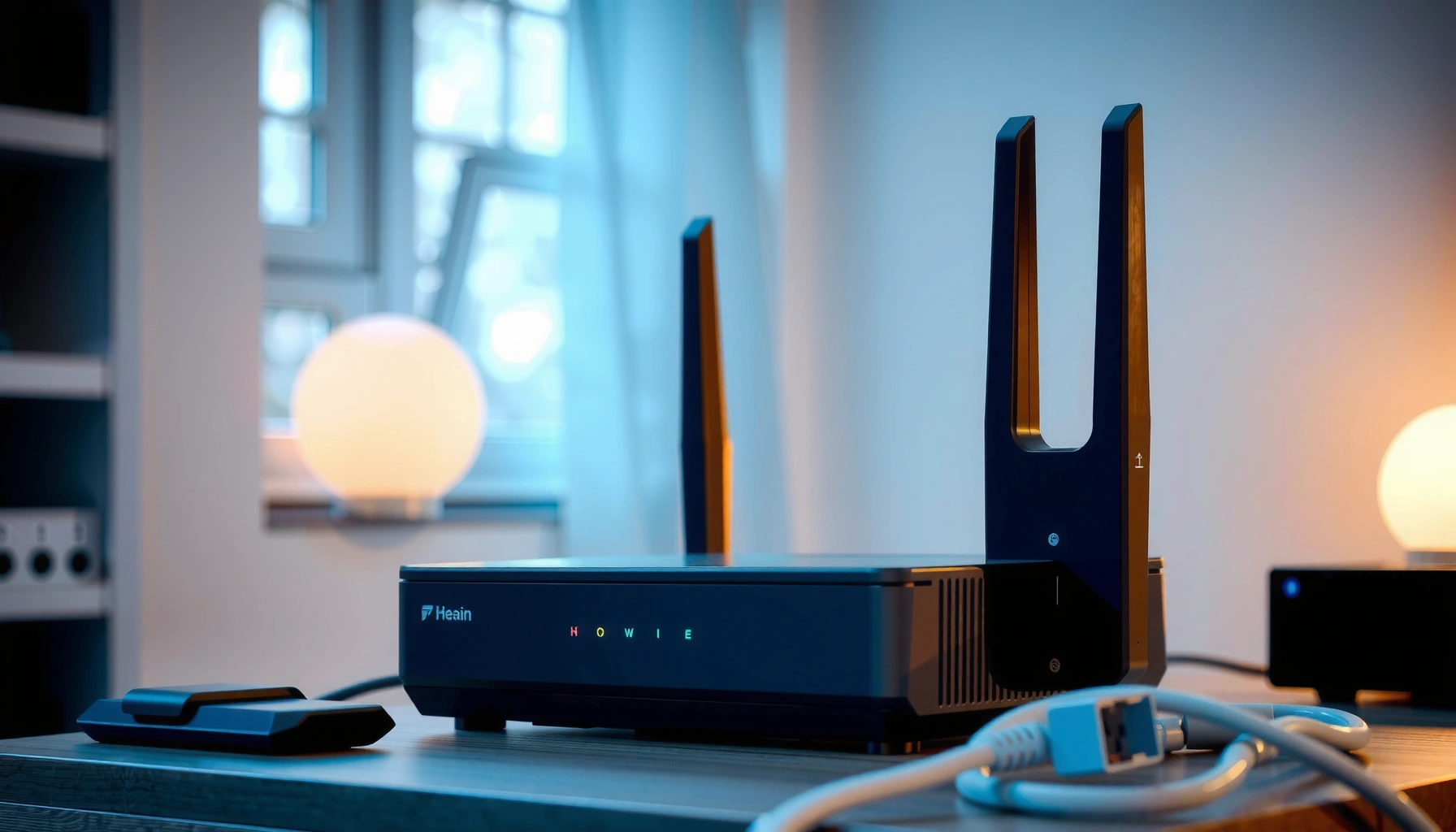 Illustration showing the difference between a router and a modem in network setups.
