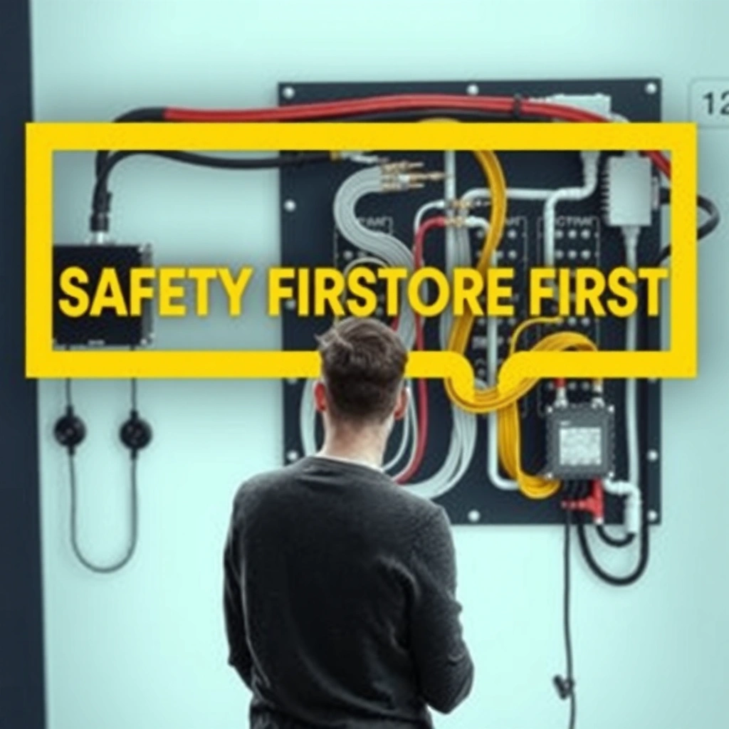 A person reviewing safety precautions before starting wiring projects, emphasizing safety first in electrical work.