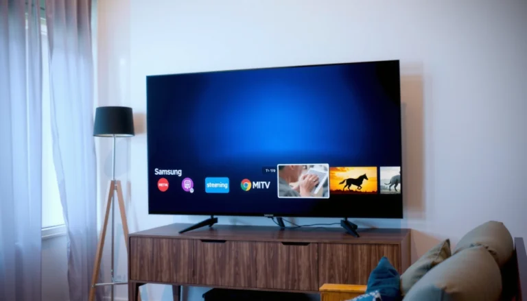Samsung Smart TV with features highlighted, answering if it's a smart TV.