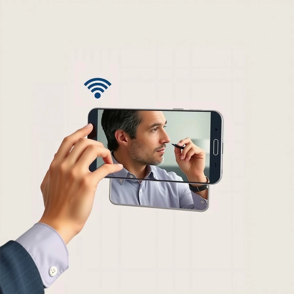 Samsung Smart TV screen showing mirroring options for screen mirroring without WiFi