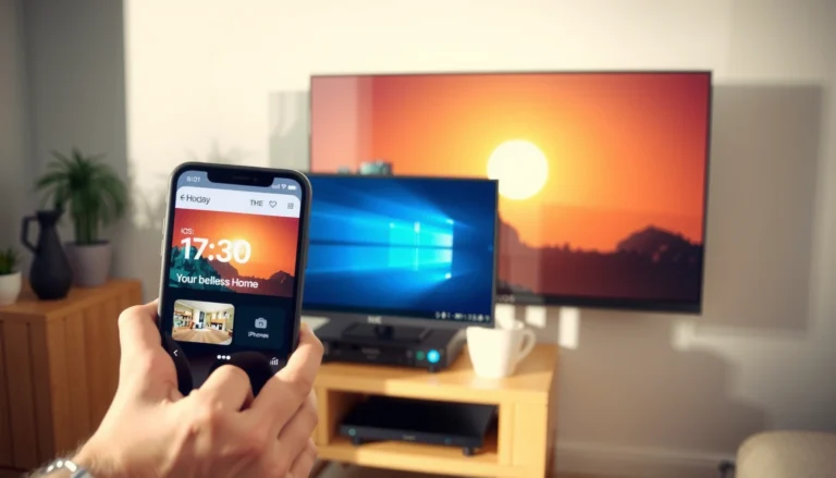 Step-by-step guide on how to screen mirror an iPhone to a Smart TV.
