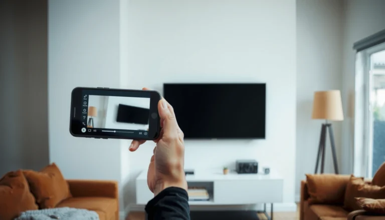 Step-by-step guide on how to screen mirror to a smart TV with visual instructions.
